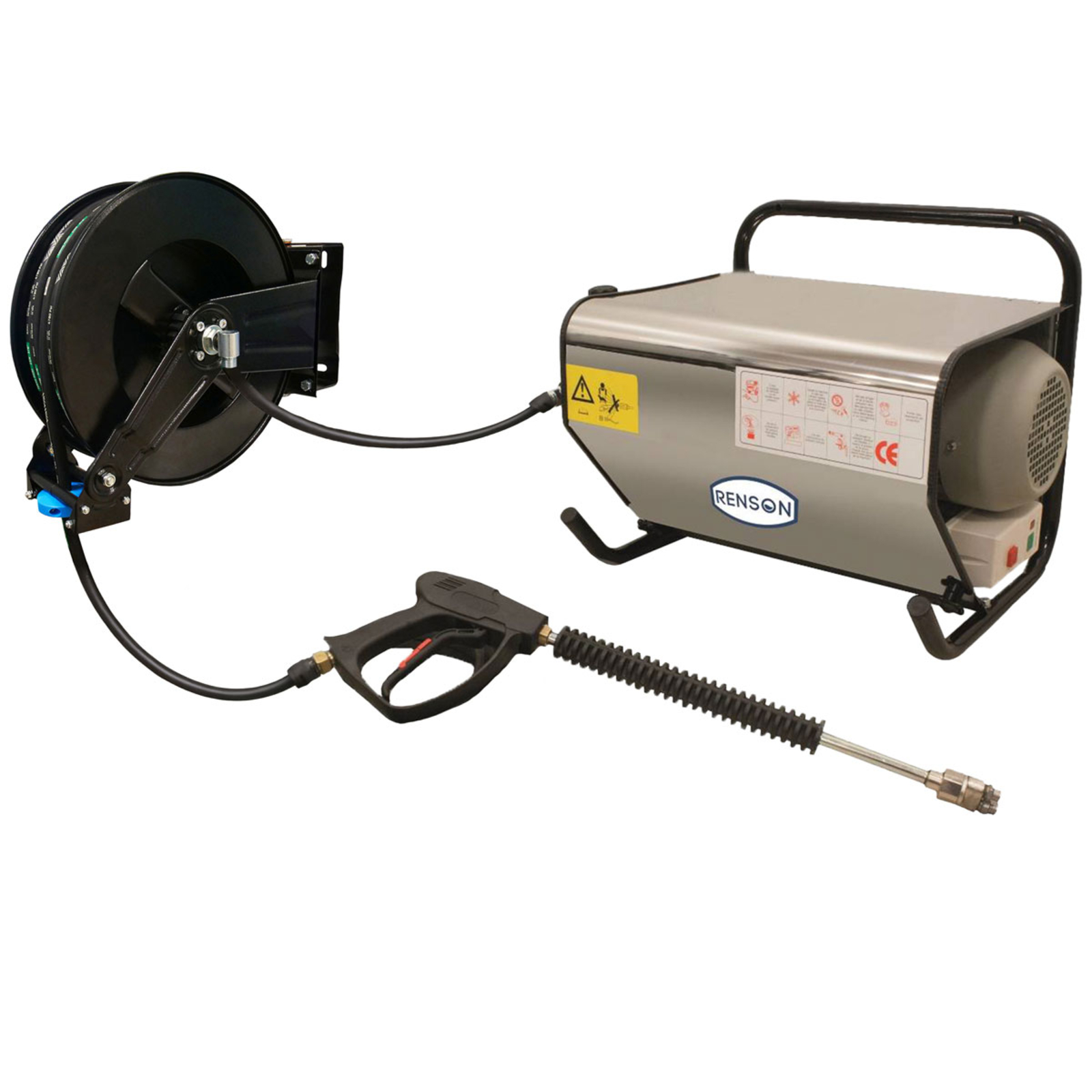 Nettoyeur Haute pression PLM TRI EAU FROIDE TS 80B - 21L/MIN ENROULEUR INOX RENSON - 812862