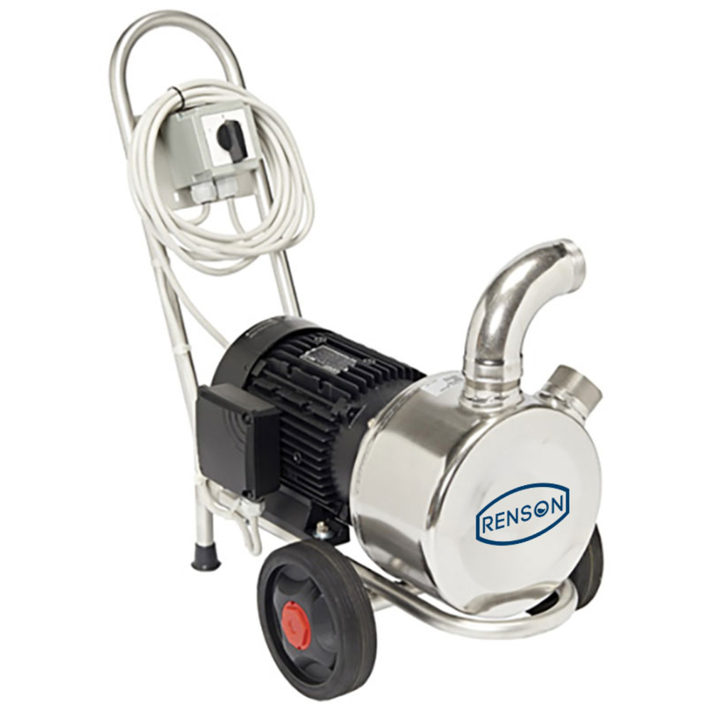 POMPE HORIZONTALE 750 L/MIN  380V 3,7KW INOX AVEC CHARIOT - RENSON - 815294