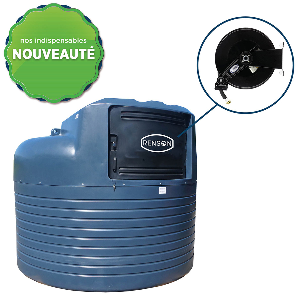 CUVE STOCKAGE FUEL ECO 5000L POMPE 80L/MIN AVEC ENROULEUR  - RENSON - 816003