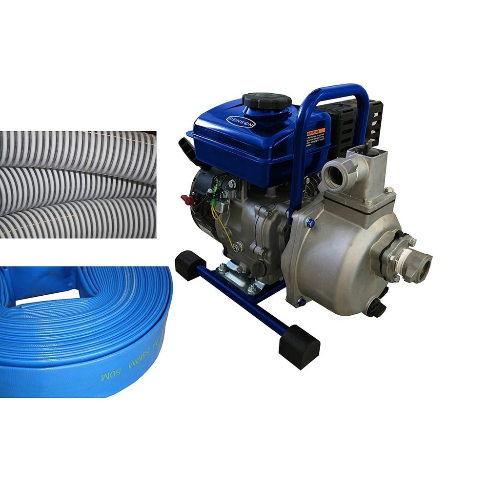 MOTOPOMPE EAUX CLAIRES 12M3/H AVEC FLEXIBLES ASPI ET REFOUL - RENSON - 817491