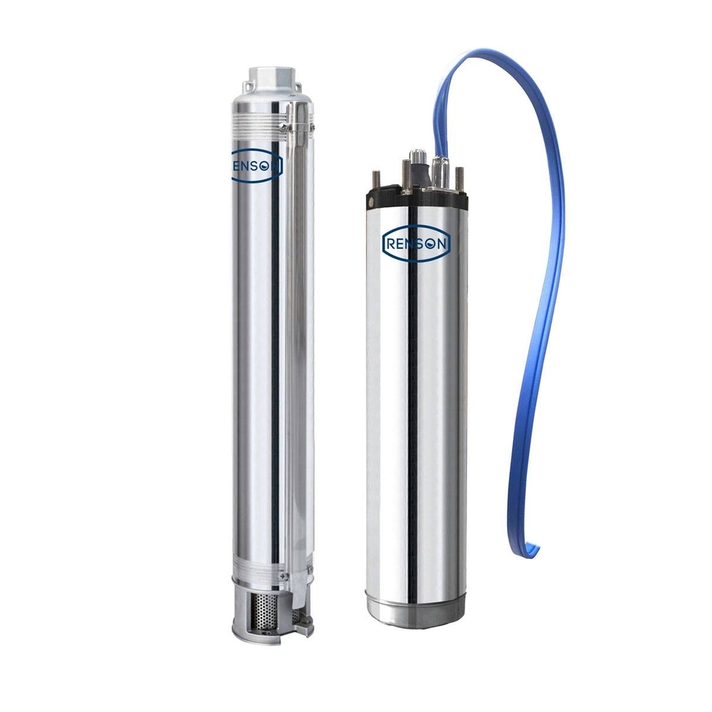 POMPE FORAGE 4'' 200L/MIN 6E INOX MOTEUR EAU TRI 0,75KW - RENSON - 817966