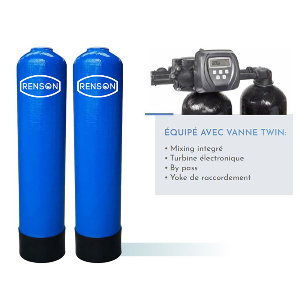 ADOUCISSEUR TWIN 2X25 LITRES POUR MACHINE A TRAIRE - RENSON - 818196