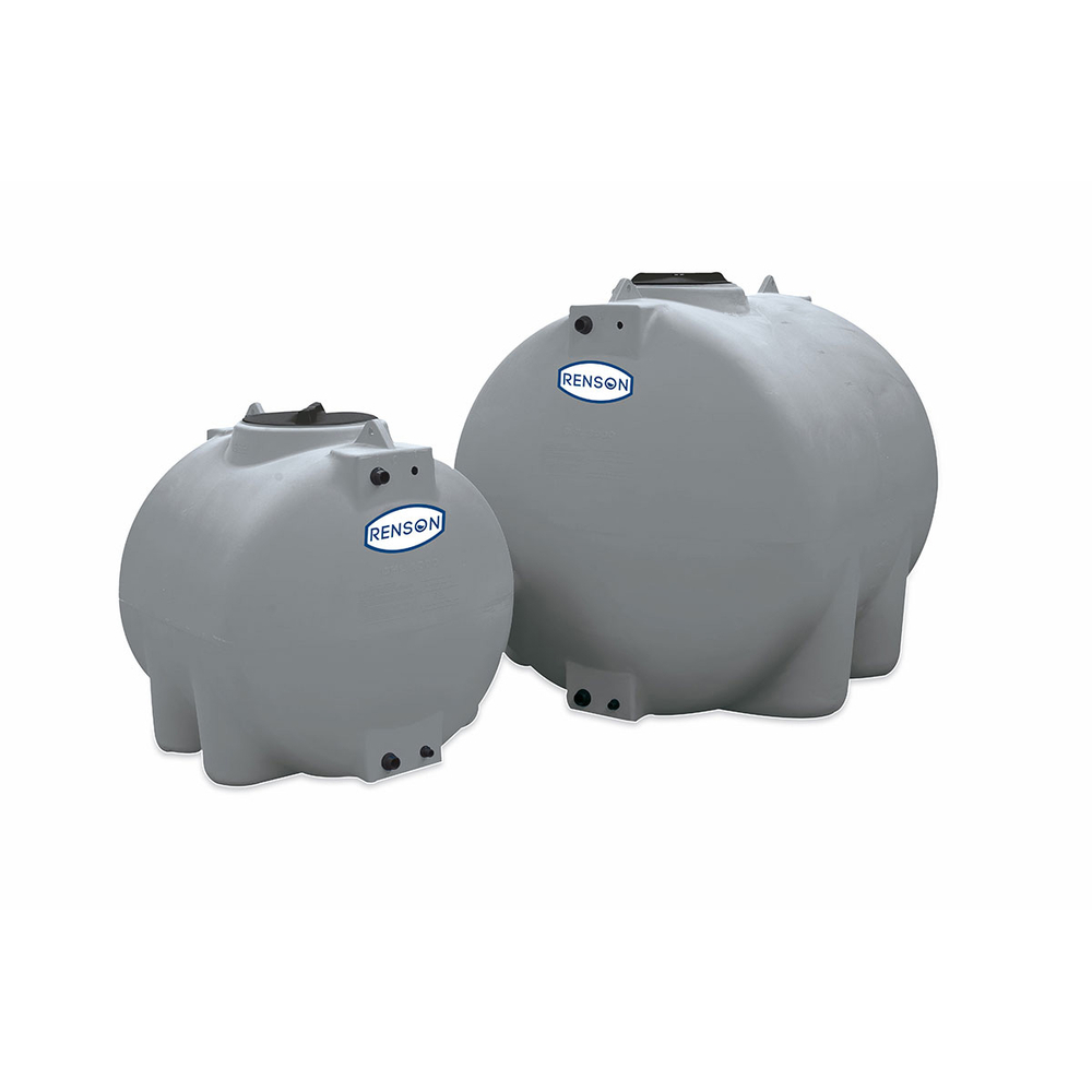 CUVE STOCKAGE HORIZONTALE GRIS EN PE RONDE 500L - RENSON - 818264