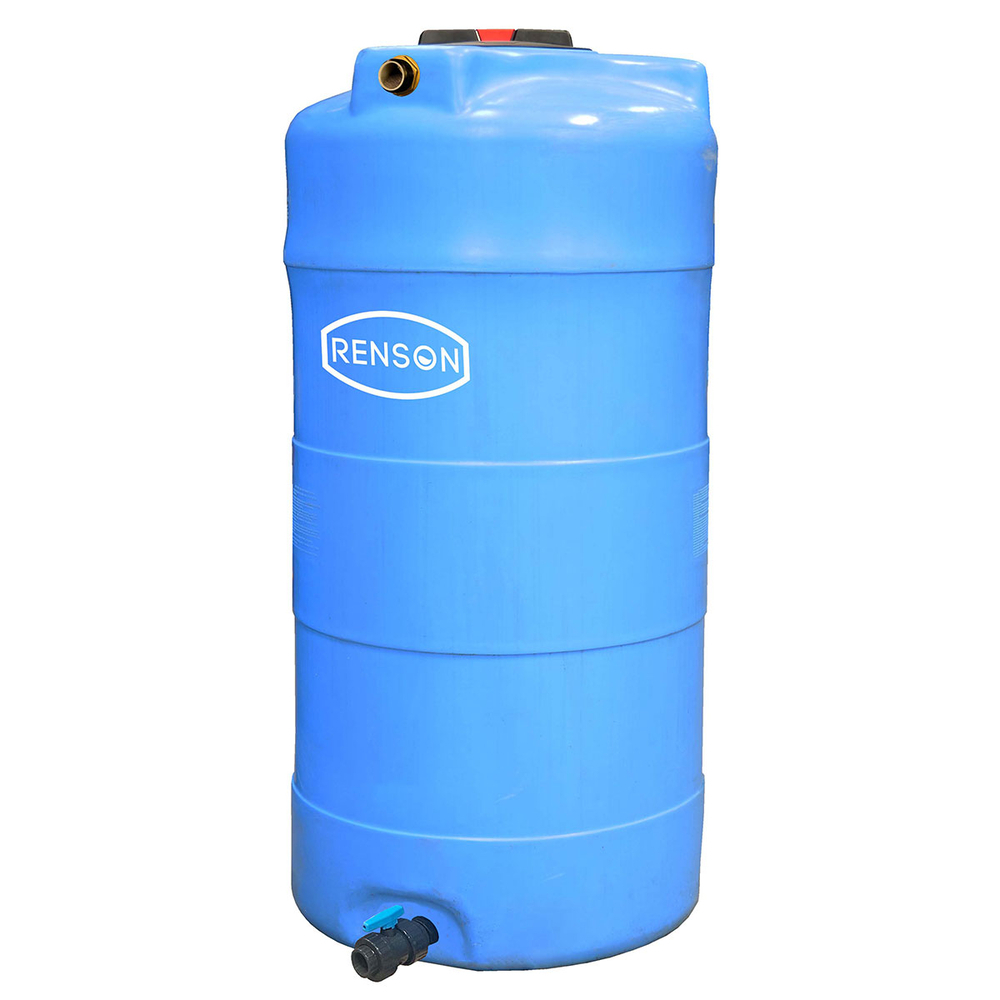 CUVE STOCKAGE VERTICALE BLEUE EN PE 300L PRE EQUIPEE - RENSON - 818286