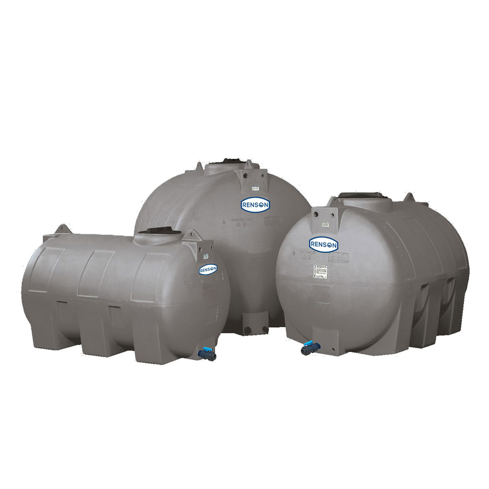 CUVE STOCKAGE HORIZONTALE GRIS 300L PRE EQUIPEE - RENSON - 818320
