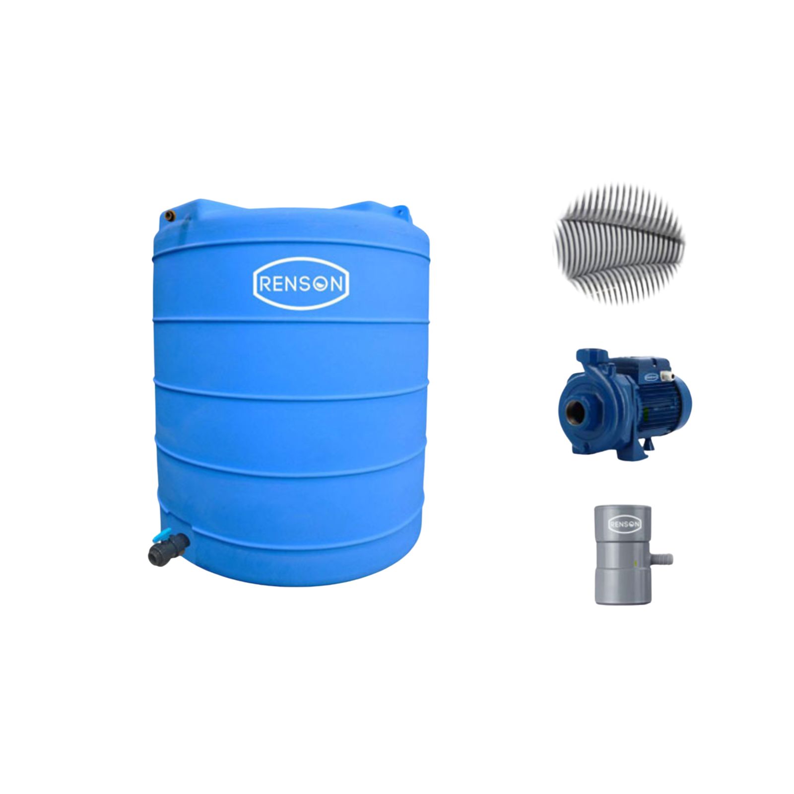 Kit récupération eau de pluie automatique cuve 5000L bleue RENSON - 818493
