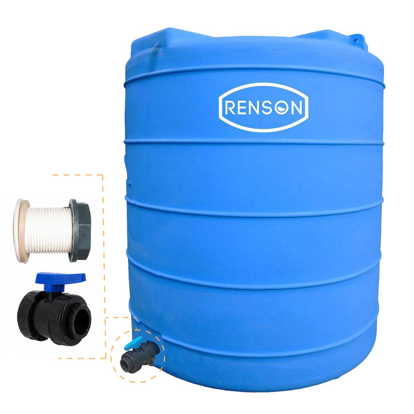 CUVE VERTICALE 10000L BLEUE 2'' PRE EQUIPEE RENSON 825374