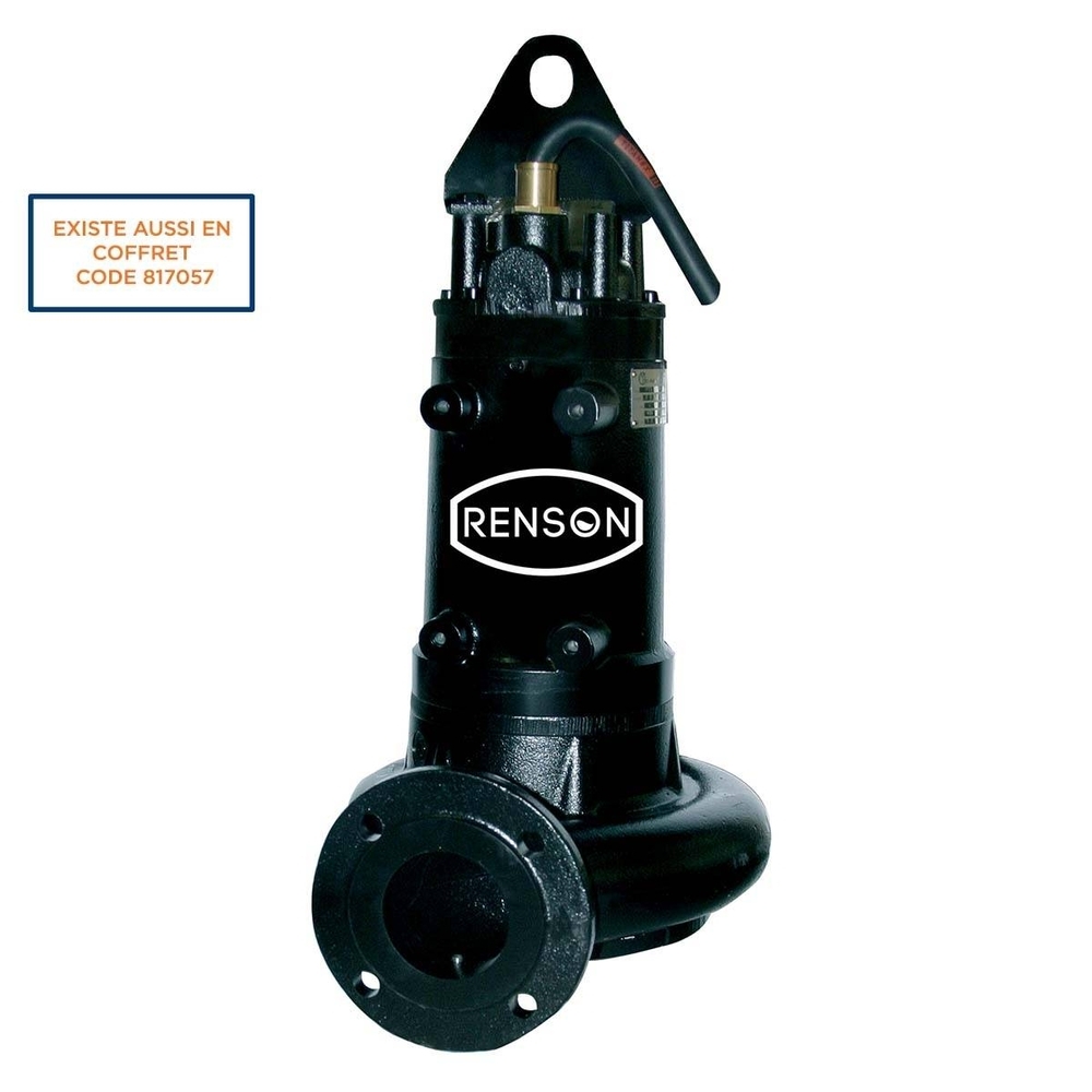 POMPE RELEVAGE DILACERATRICE HORIZONTALE 380V 4KW DN80 - RENSON - 854100