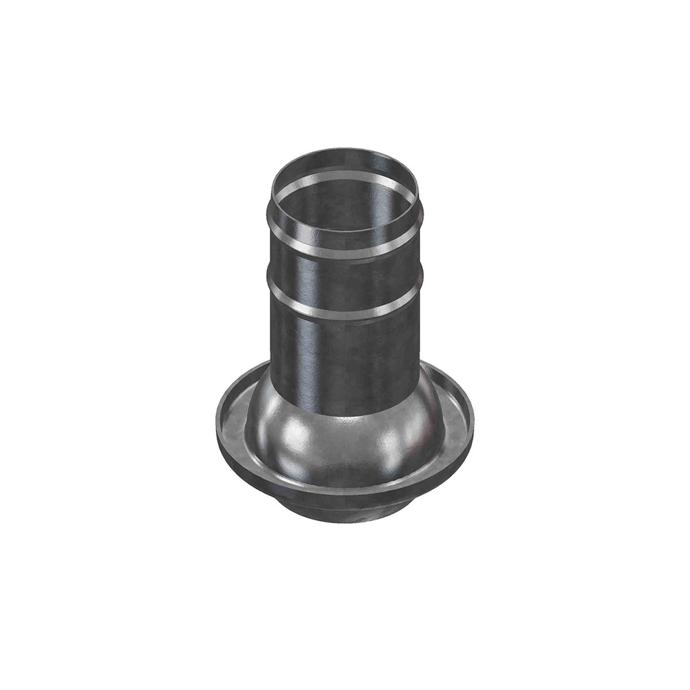 RACCORD MALE AVEC MANCHON CANNELE Ø100 ACIER GALVANISE - RENSON - 854138