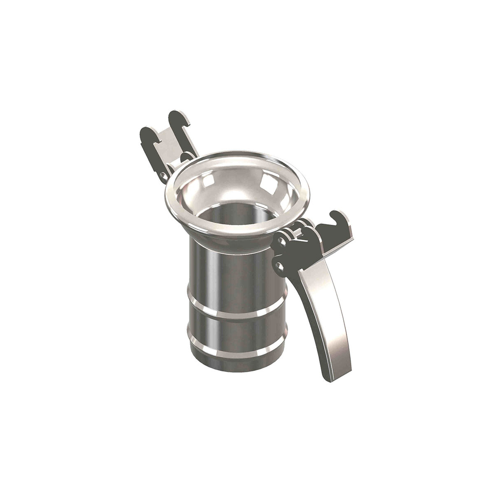RACCORD FEMELLE AVEC MANCHON CANNELE Ø150 ACIER INOXYDABLE - RENSON - 854142