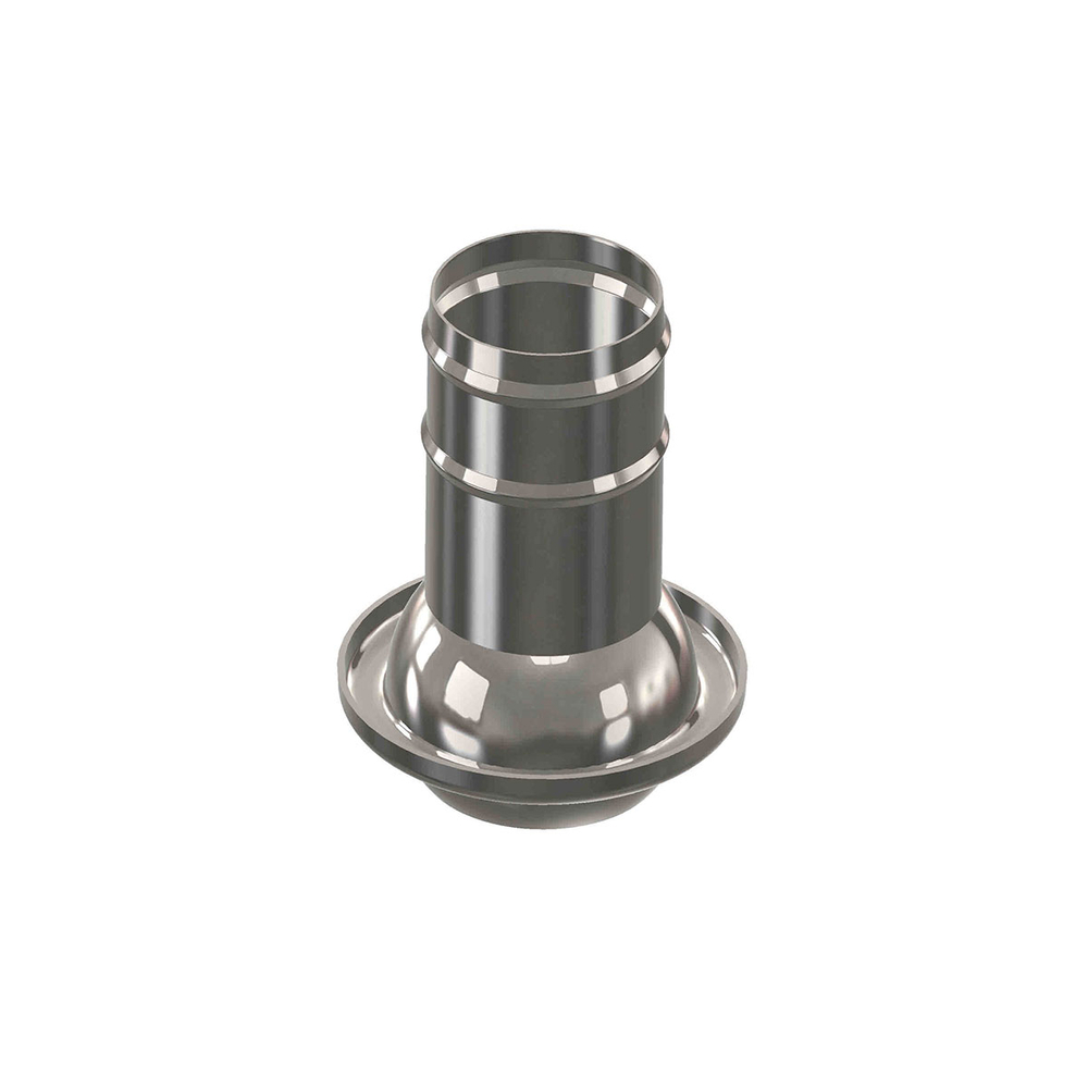 RACCORD MALE AVEC MANCHON CANNELE Ø80 ACIER INOXYDABLE - RENSON - 854143