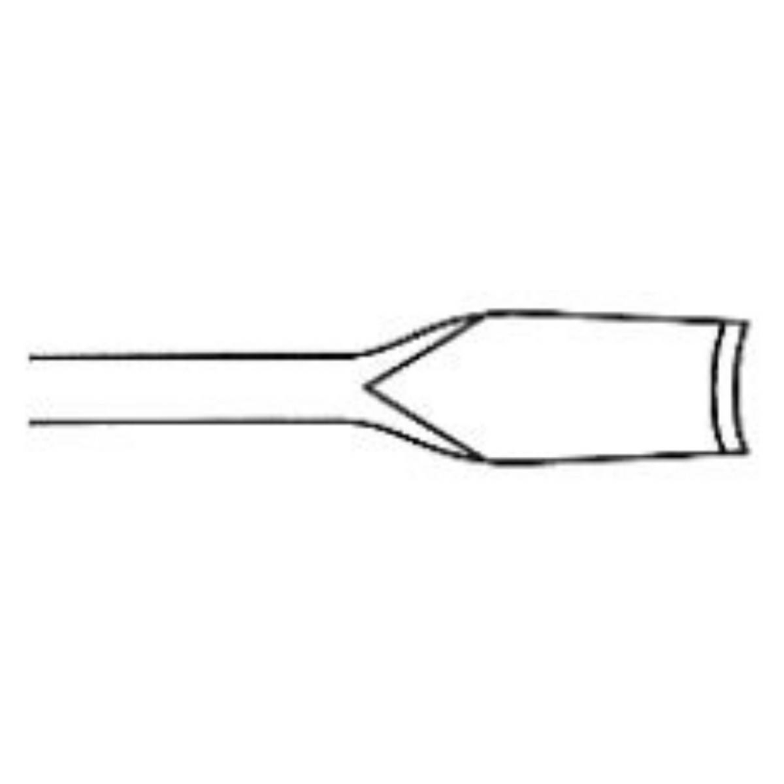 Burin Ciseau L175MM LARG.25MM - Emmanchement Rond 10,2MM CEDREY - 902