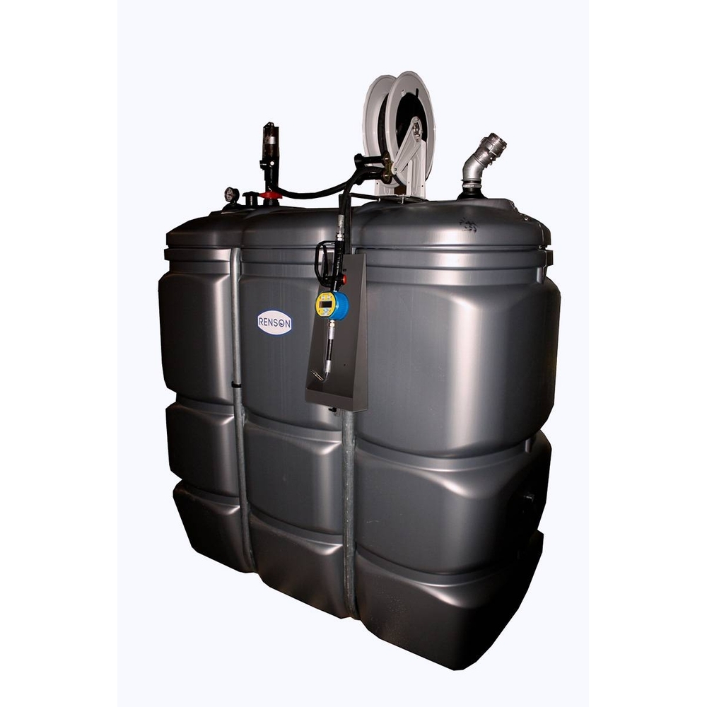 CUVE STOCKAGE 1500L PEHD HUILE POMPE 5:1 ENROUL.15M +COMPTEUR - RENSON - 970372