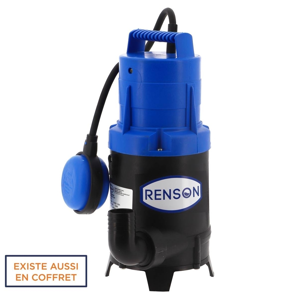 POMPE DE RELEVAGE 230V 0,45KW PLASTIQUE EAUX CHARGEES - RENSON - 980012