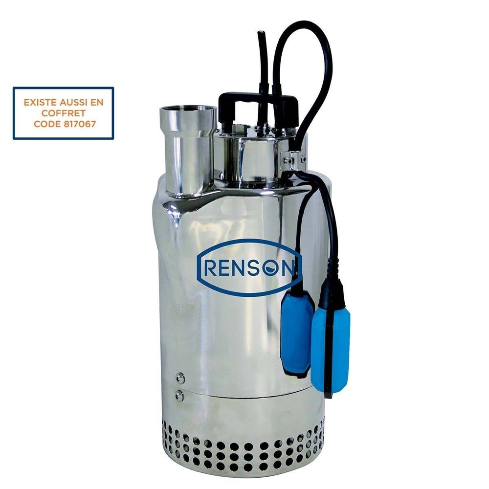 POMPE DE CHANTIER MONO EN INOX 1,1KW - RENSON - 980016