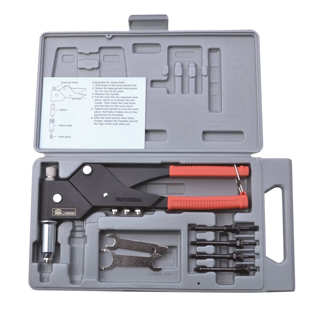 PINCE A RIVET + POSE INSERT ALU - ACIER - INOX - RENSON - HP011A