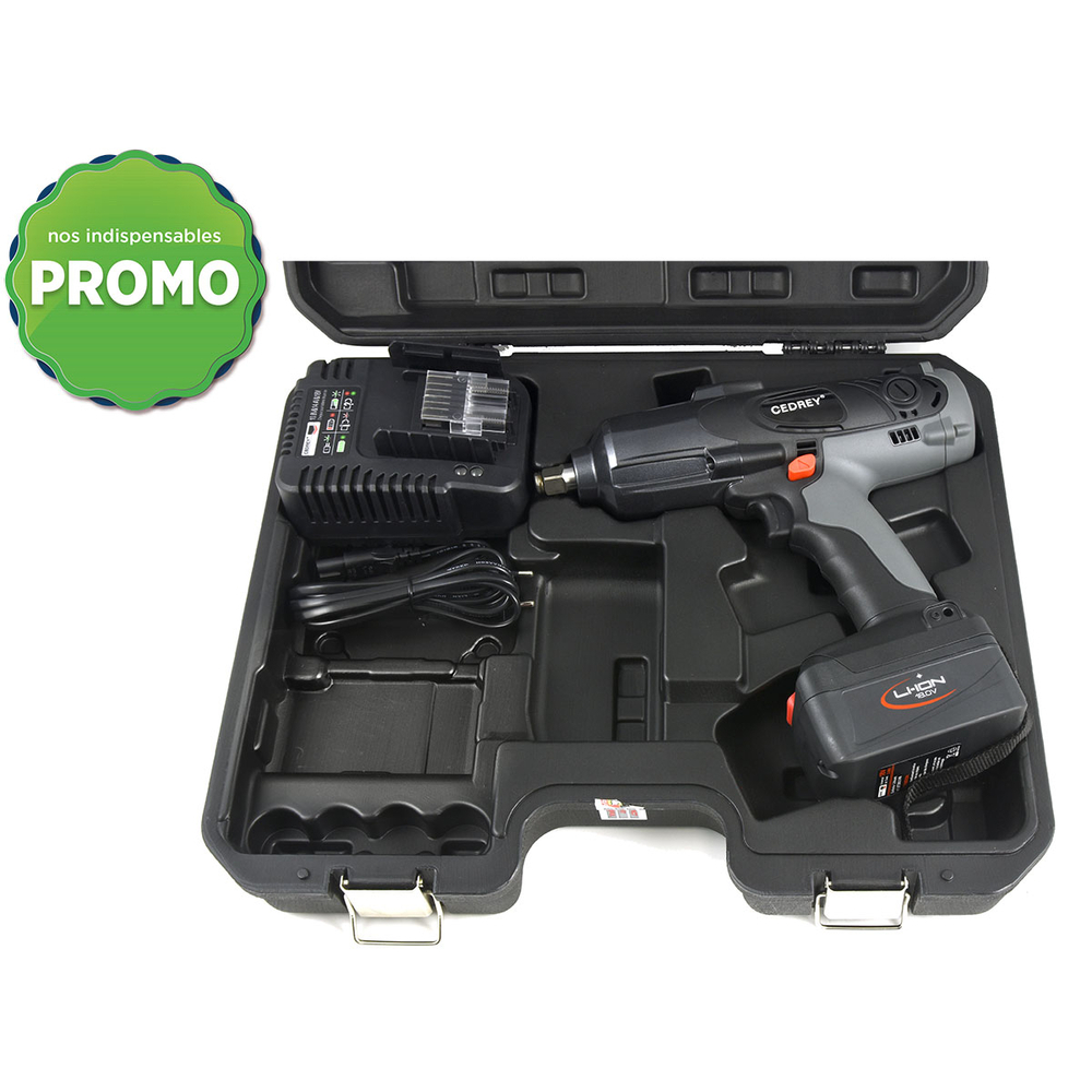 COFFRET CLE A CHOCS 1/2'' 18V AVEC CHARGEUR 2 BATTERIES - RENSON - KITUT292LI