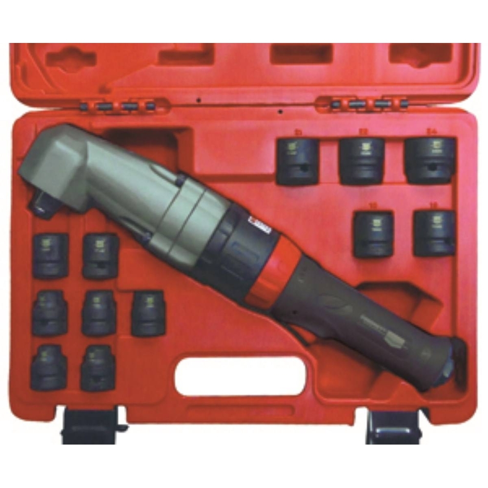 COFFRET CLE A CHOCS 1/2'' A RENVOI D'ANGLE + 12 DOUILLES - RENSON - KITUT8019