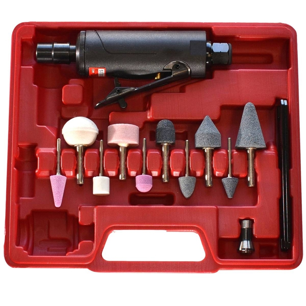 COFFRET MINI MEULEUSE DROITE PINCES 3 - 6MM AVEC 10 MEULES - RENSON - UT5710ABK