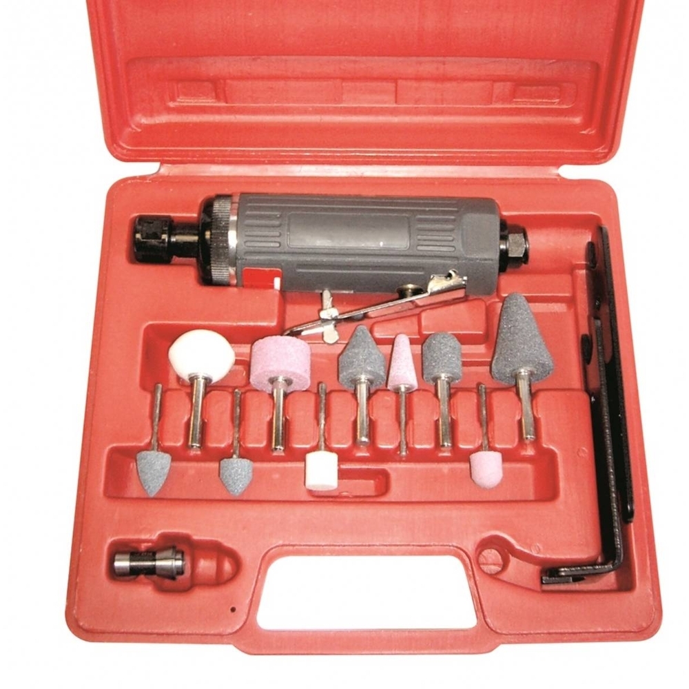 COFFRET MEULEUSE DROITE PINCES 3 ET 6MM + 10 MEULES - RENSON - UT8720BK