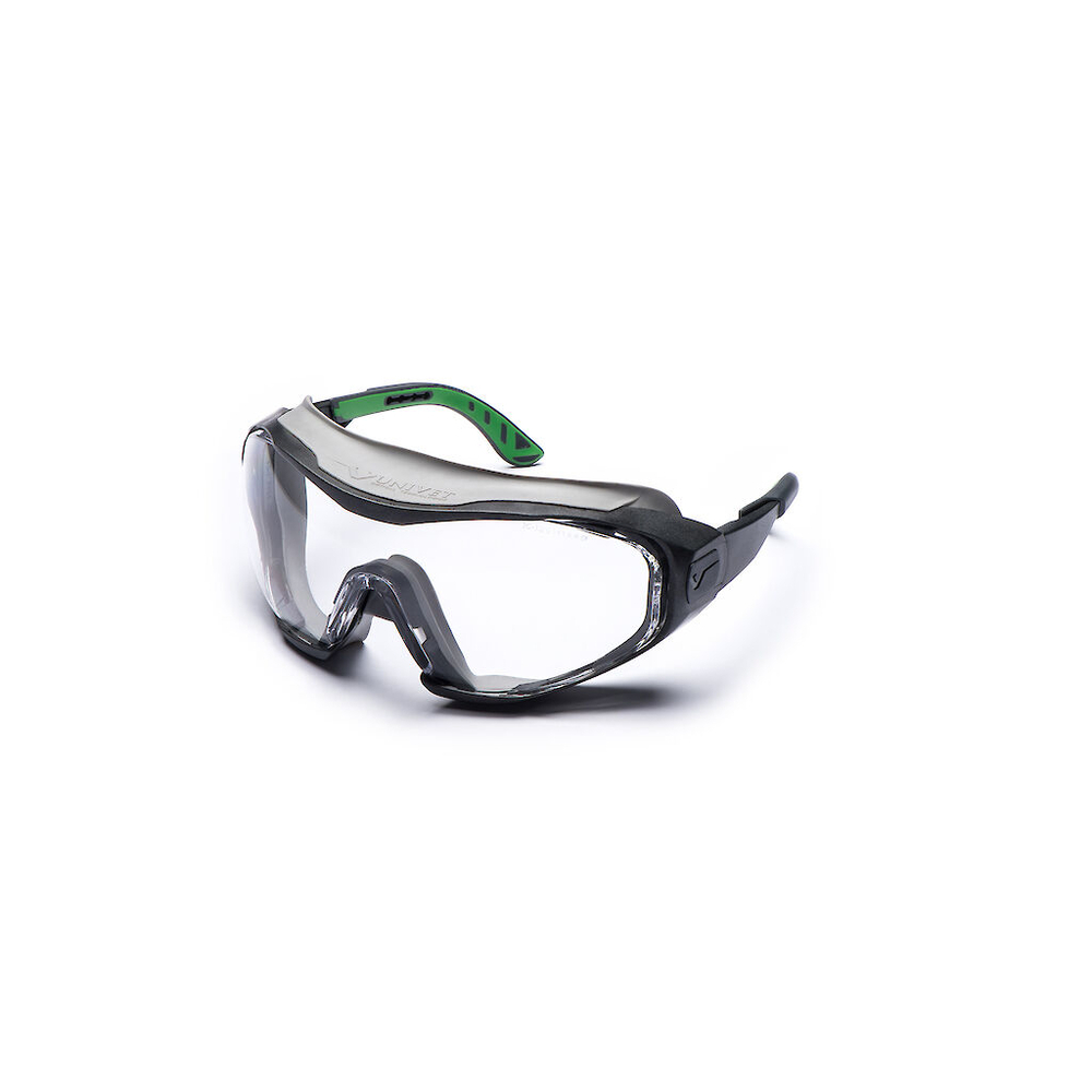 LUNETTE-MASQUE 6X1 PC INCOLORE ANTI-RAYURE - UNIVET - 6X1.00.00.00