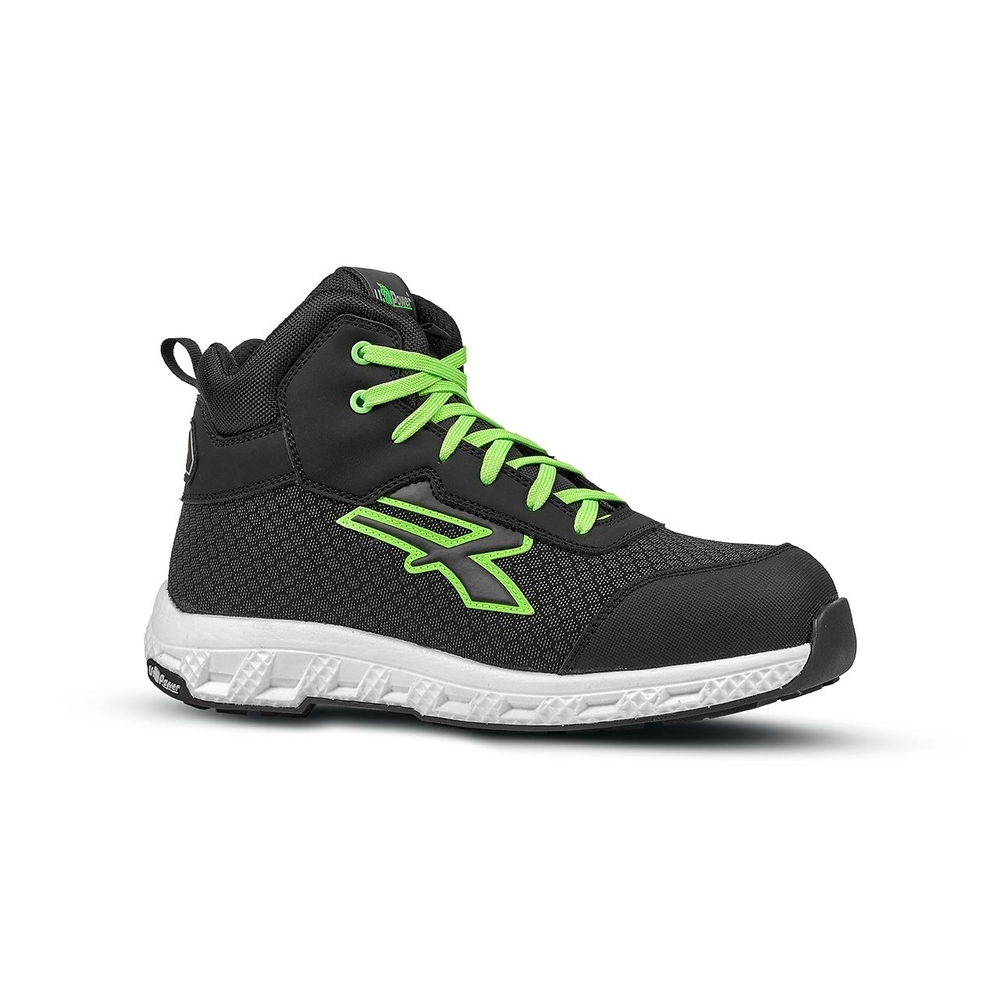 CHAUSSURES HAUTES GEB ESD S3S CI HI HRO FO SR NOIR-VERT FLUO - U POWER - RE10064