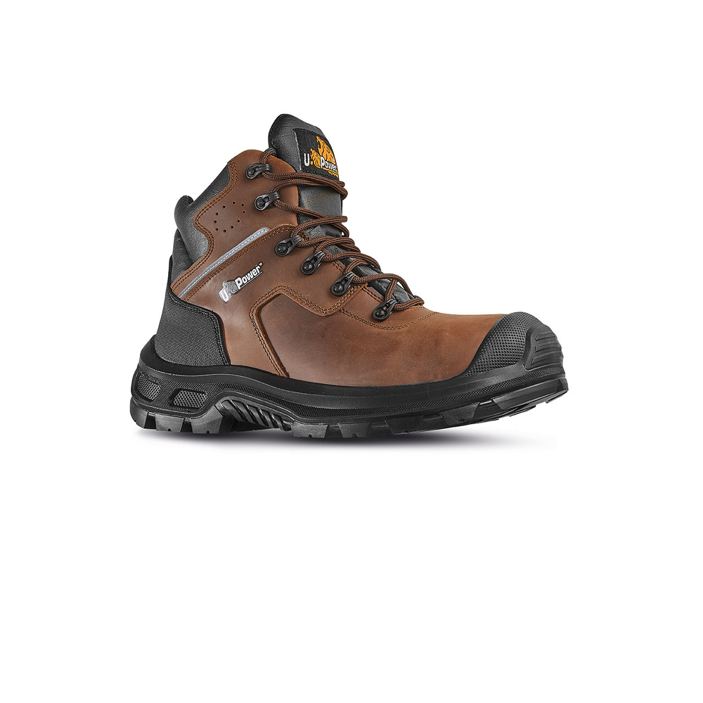 CHAUSSURES HAUTES HELSINKI UK s ESD S3S LG SC CI FO SR MARRON - U POWER - RI11014