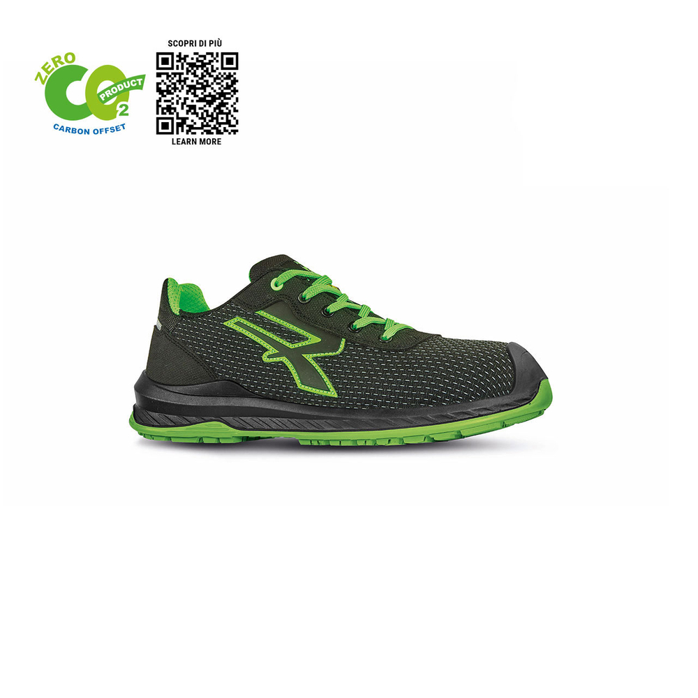 CHAUSSURES BASSES ISLAND UK s ESD S3S CI FO SR NOIR-VERT FLUO - U POWER - RI20334