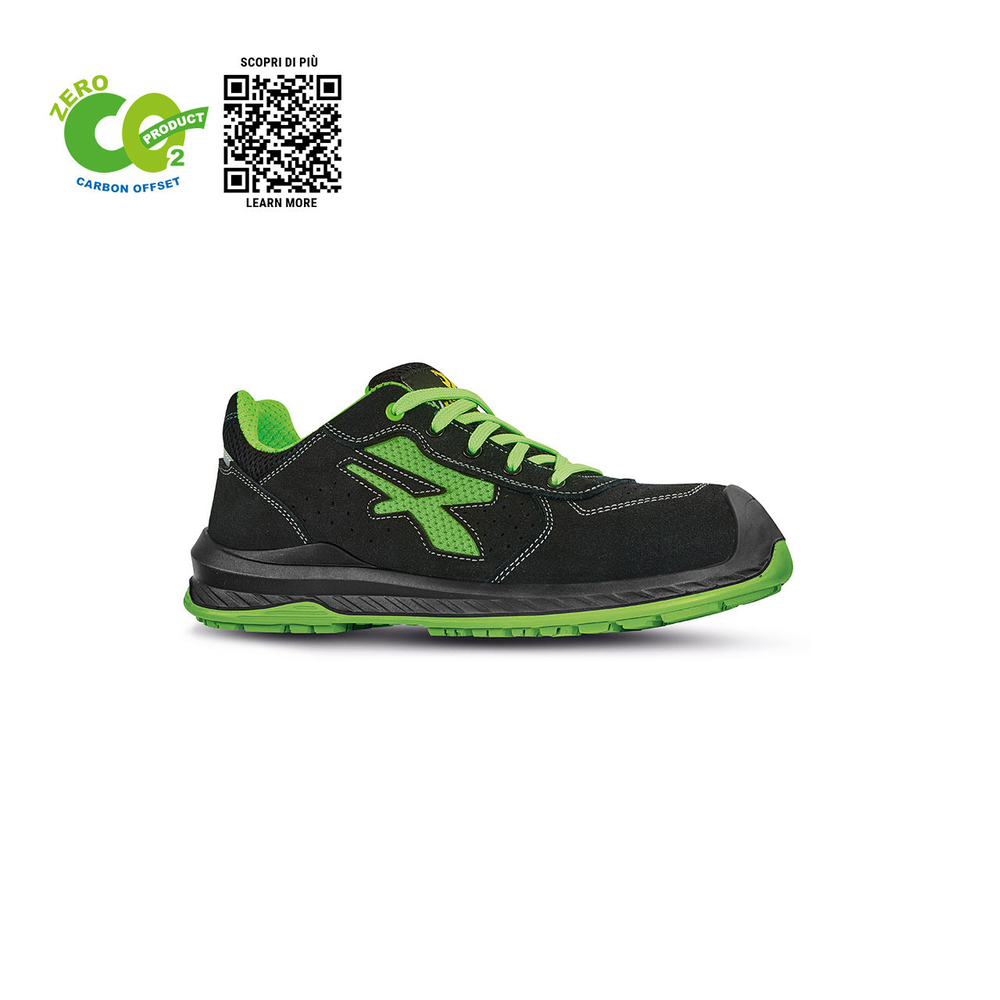 CHAUSSURES BASSES CANYON UK s ESD S1PS FO SR NOIR-VERT FLUO - U POWER - RI20346