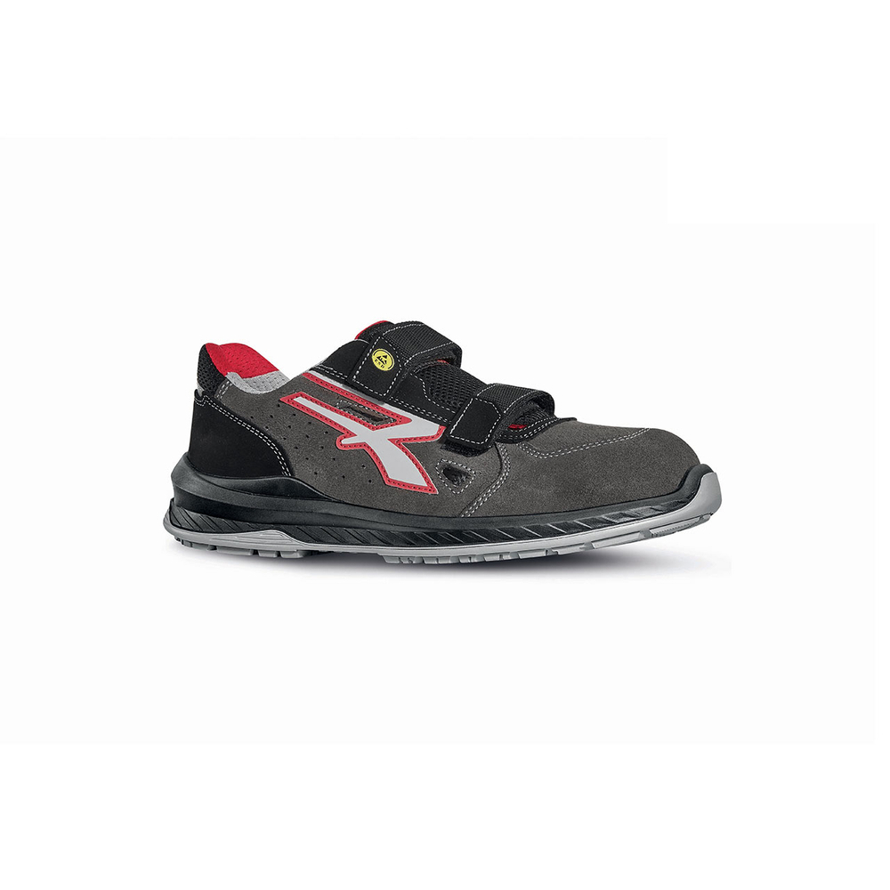 CHAUSSURES BASSES OSLO s ESD S1PS FO SR GRIS-ROUGE - U POWER - RI21136