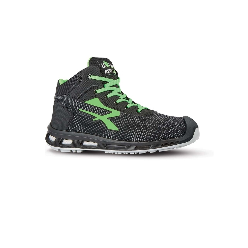 CHAUSSURES HAUTES HARD s ESD S3S CI FO SR NOIR-VERT FLUO - U POWER - RL10356