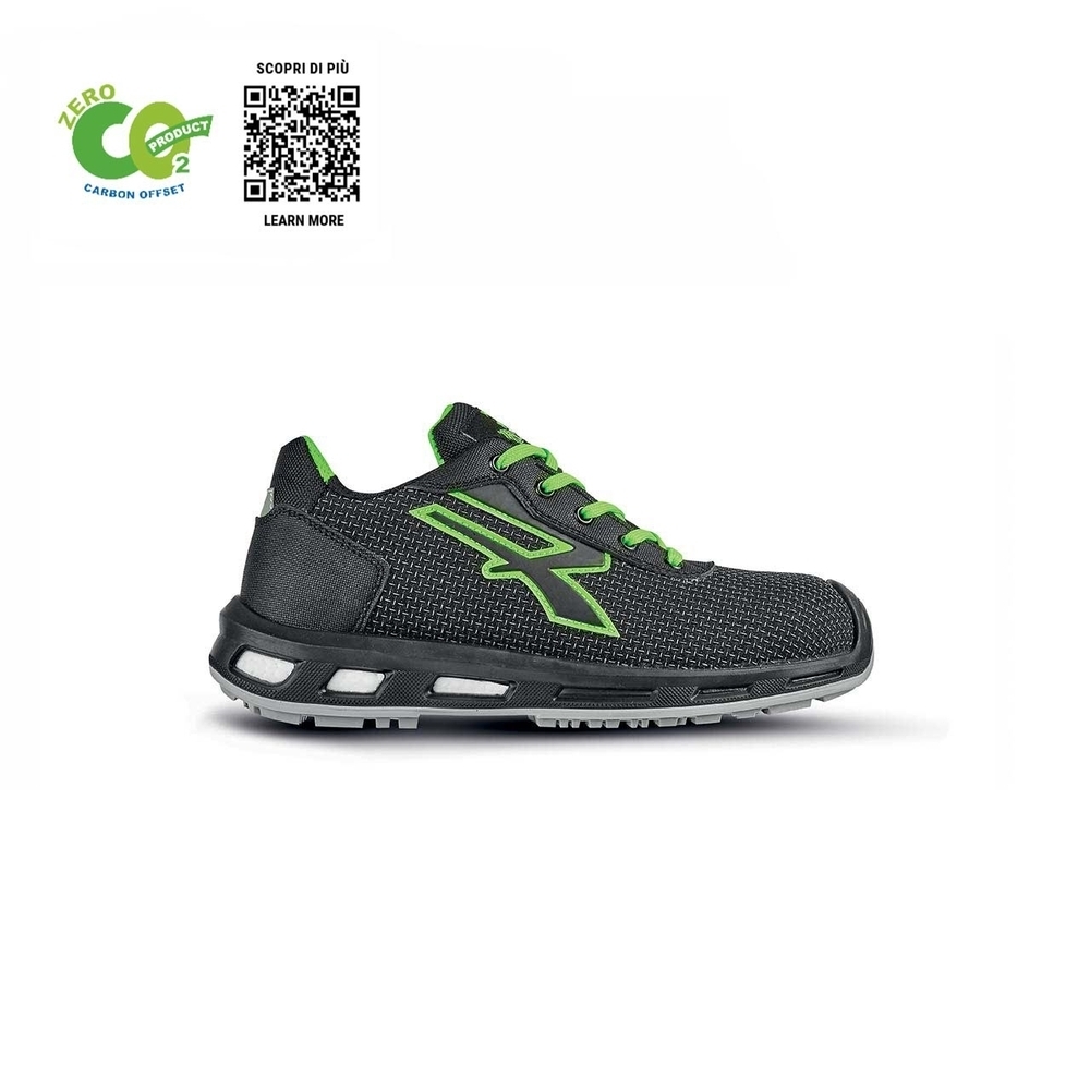 CHAUSSURES BASSES MALIBU s ESD S3S CI FO SR NOIR-VERT FLUO - U POWER - RL20614
