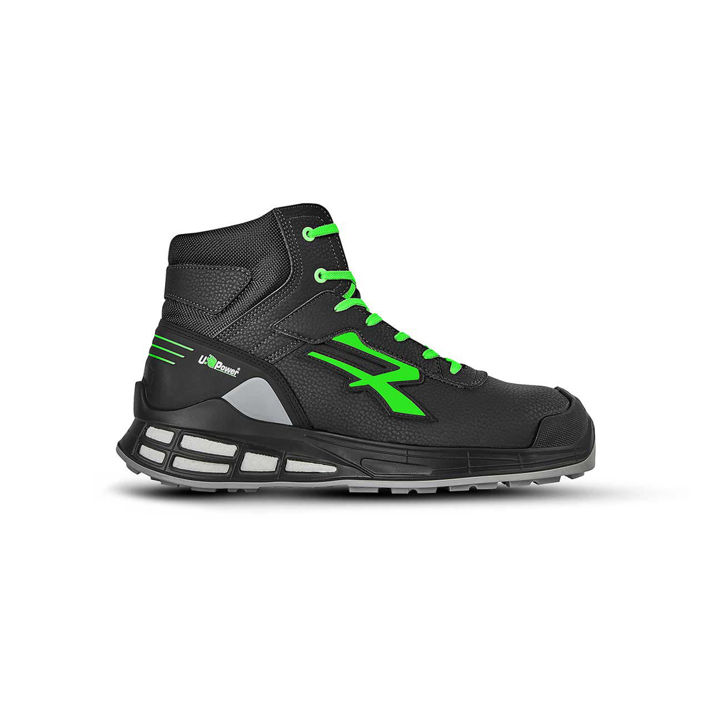 CHAUSSURES HAUTES KENT s ESD S3S CI FO SR NOIR-VERT FLUO - U POWER - RN10084