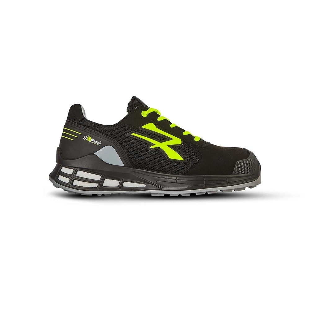 CHAUSSURES BASSES ELVIS s ESD S1PS FO SR NOIR-JAUNE FLUO - U POWER - RN20026