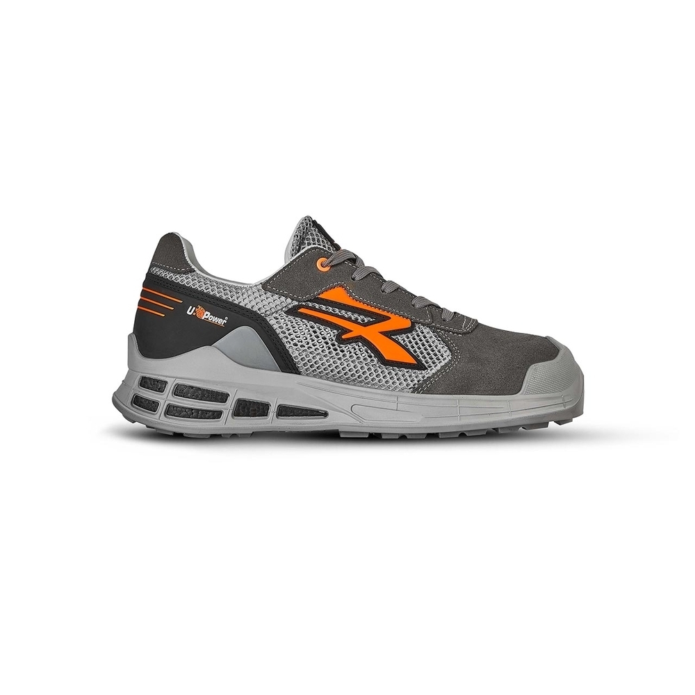 CHAUSSURES BASSES MOKI s ESD S1PS FO SR ORANGE-GRIS - U POWER - RN20056