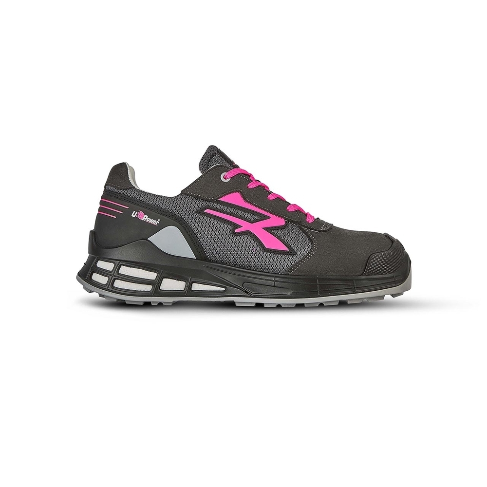 CHAUSSURES BASSES FEMME IVY s ESD S1PS FO SR NOIR-FUSHIA - U POWER - RN20126