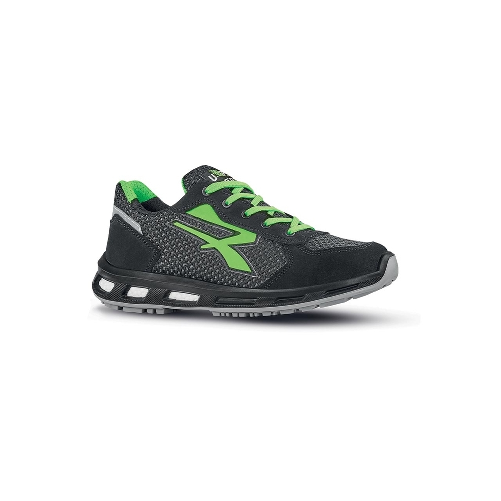 CHAUSSURES BASSES NATE o ESD O1 FO SR GRIS-VERT FLUO - U POWER - RO20019