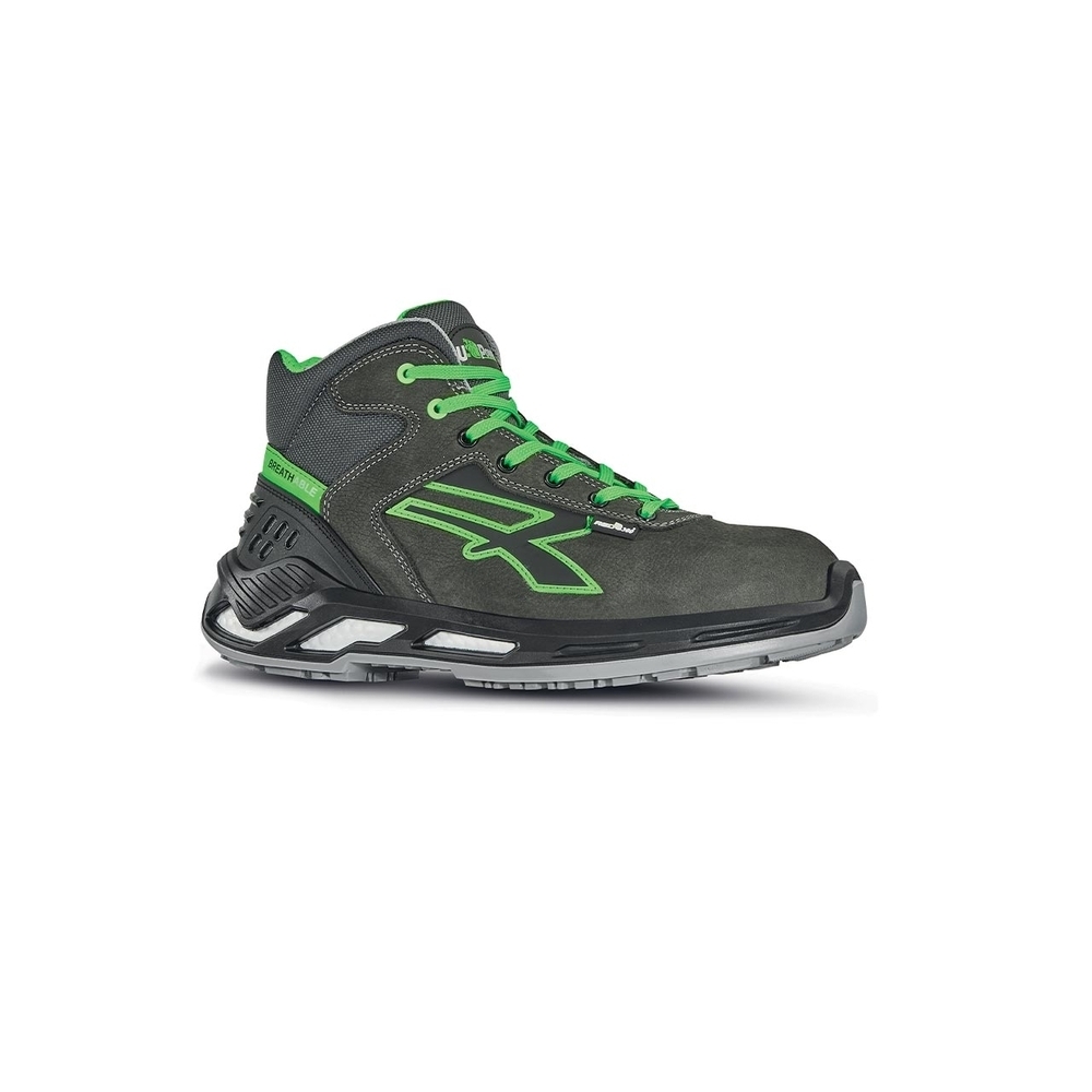 CHAUSSURES HAUTES DARYL s ESD S3S CI FO SR GRIS-VERT FLUO - U POWER - RS10084