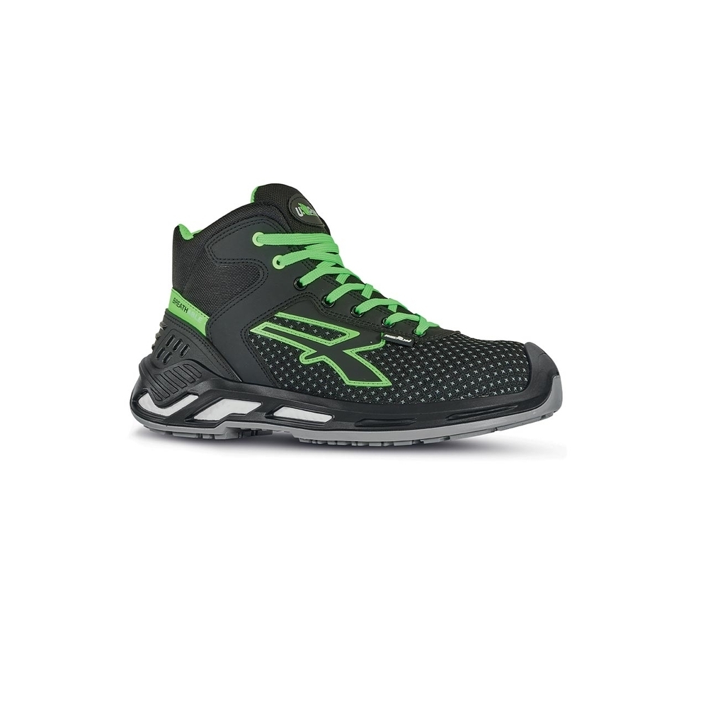 CHAUSSURES HAUTES HARRY s ESD S3S CI FO SR NOIR-VERT FLUO - U POWER - RS10114