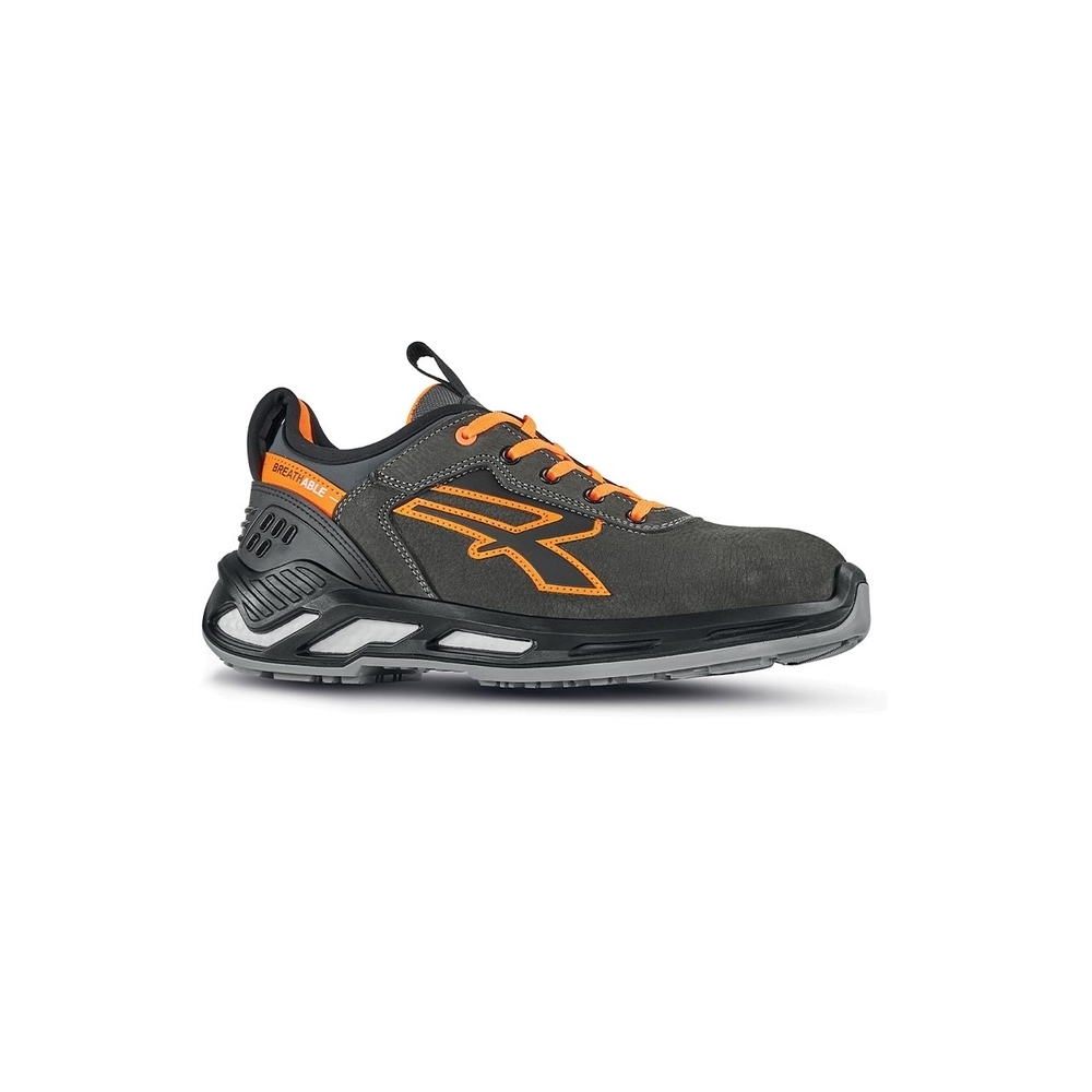 CHAUSSURES BASSES DUKE s ESD S3S CI FO SR GRIS FONCÉ-ORANGE - U POWER - RS20124