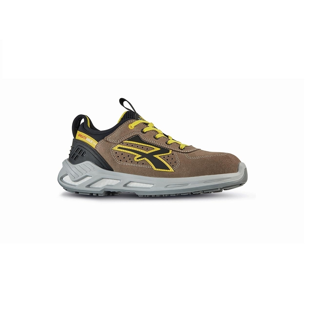 CHAUSSURES BASSES CURRY s ESD S1PS FO SR MARRON-JAUNE - U POWER - RS20156