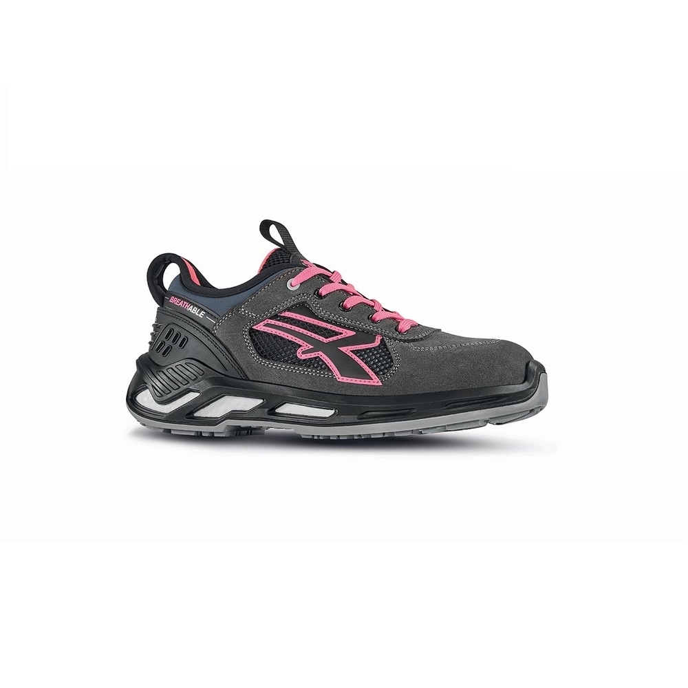 CHAUSSURES BASSES FEMME KATE s ESD S1PS FO SR NOIR-FUSHIA - U POWER - RS20176