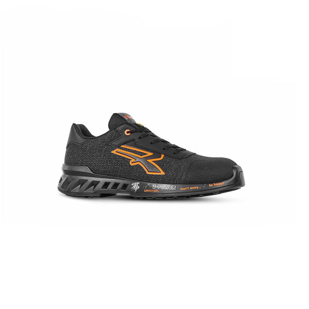 CHAUSSURES BASSES BRUCE s ESD S1PS FO SR NOIR-ORANGE - U POWER - RV20026