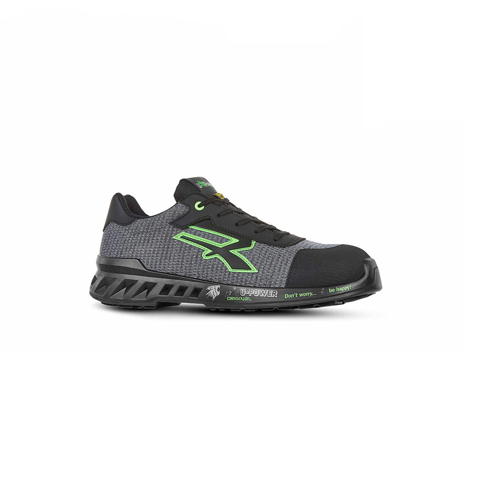 CHAUSSURES BASSES MIKE s ESD S1PS FO SR GRIS-VET FLUO - U POWER - RV20066