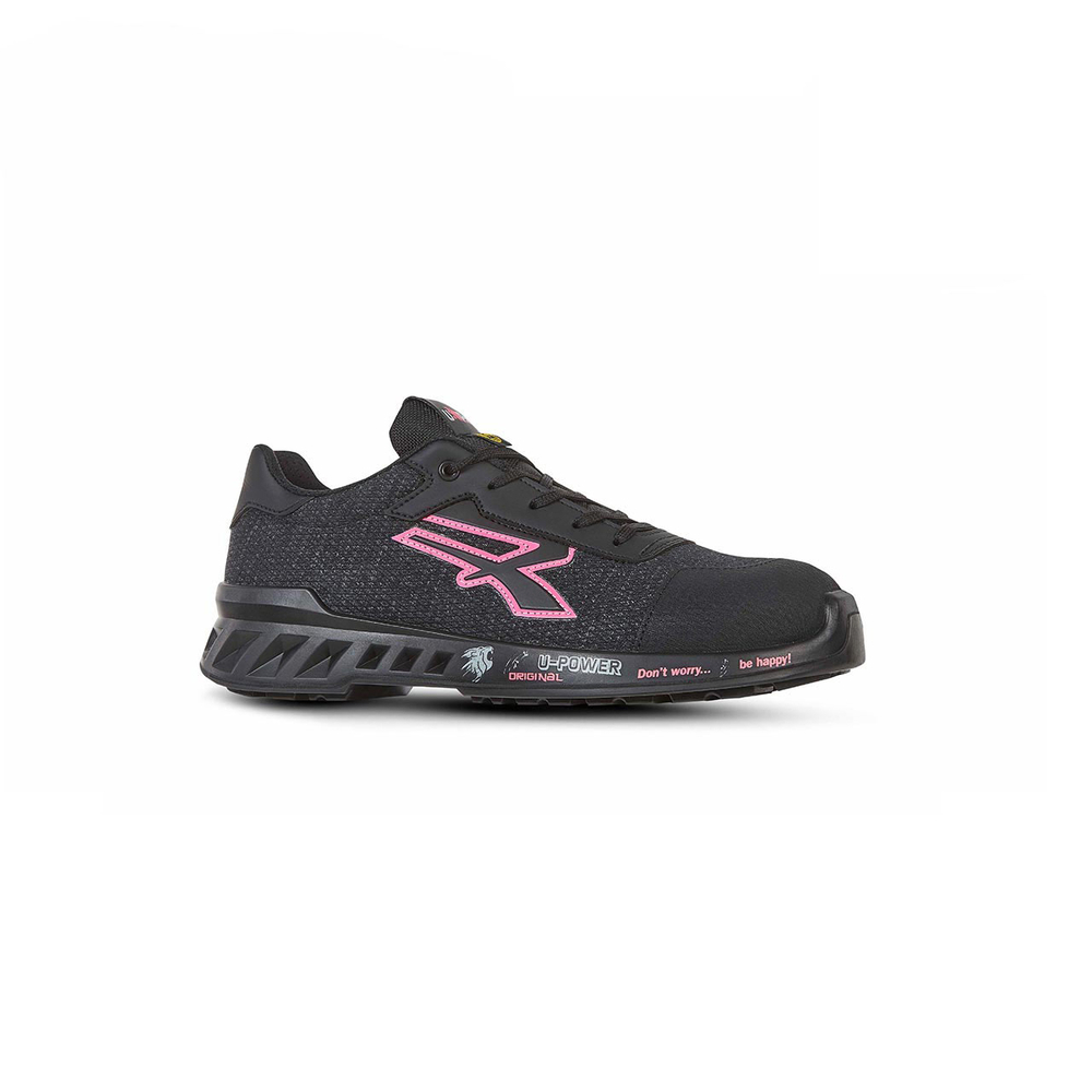 CHAUSSURES BASSES FEMME MICHELLE s ESD S1PS FO SR NOIR-FUSHIA - U POWER - RV20086