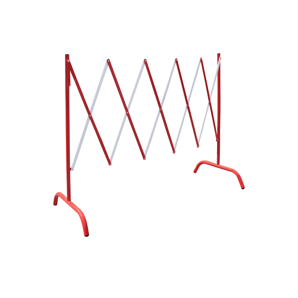 Barrière extensible acier rouge/blanc VISO - BAR001RB