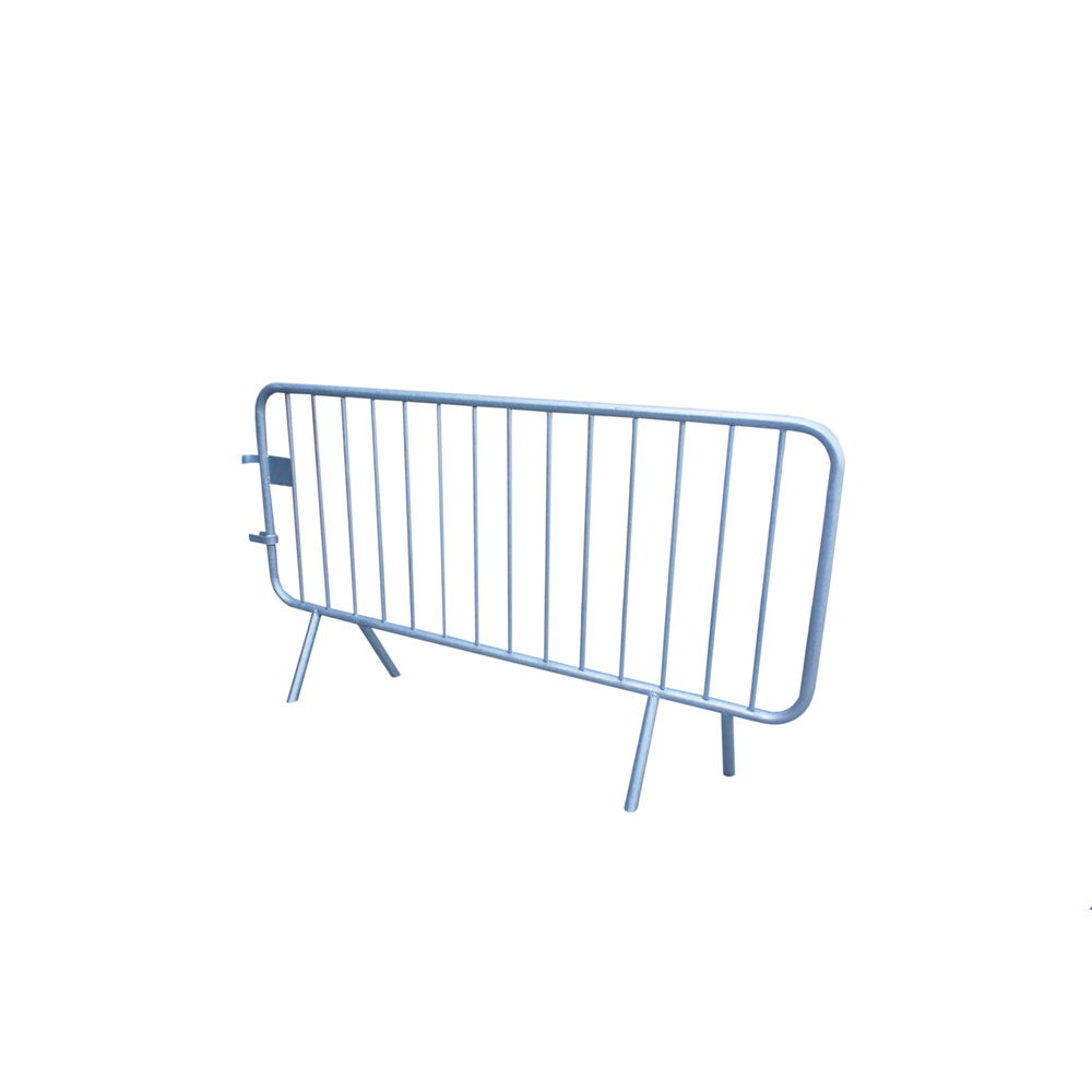 Lot de 5 barrières police acier galva 14 barreaux AVEC plaque  VISO - BAR14PLA