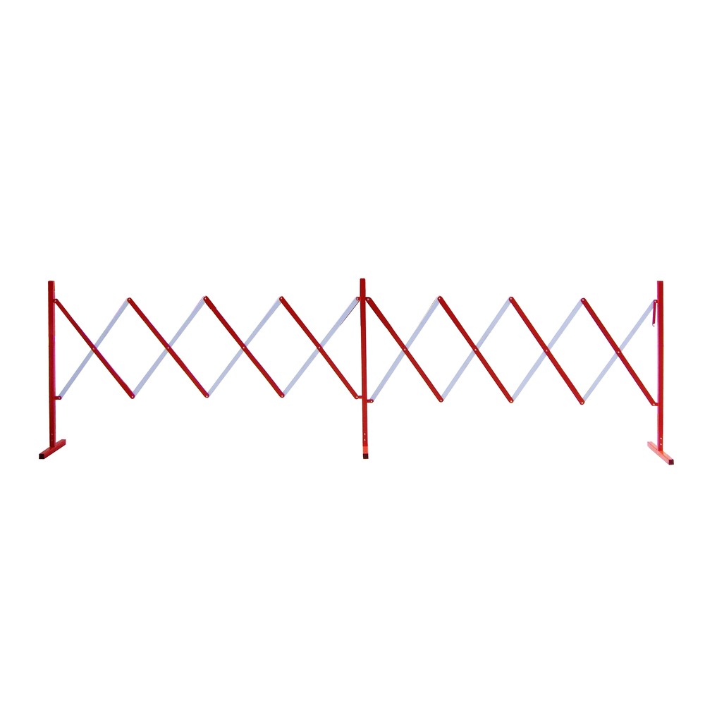 Barrière extensible acier rouge/blanc VISO - BAR4000