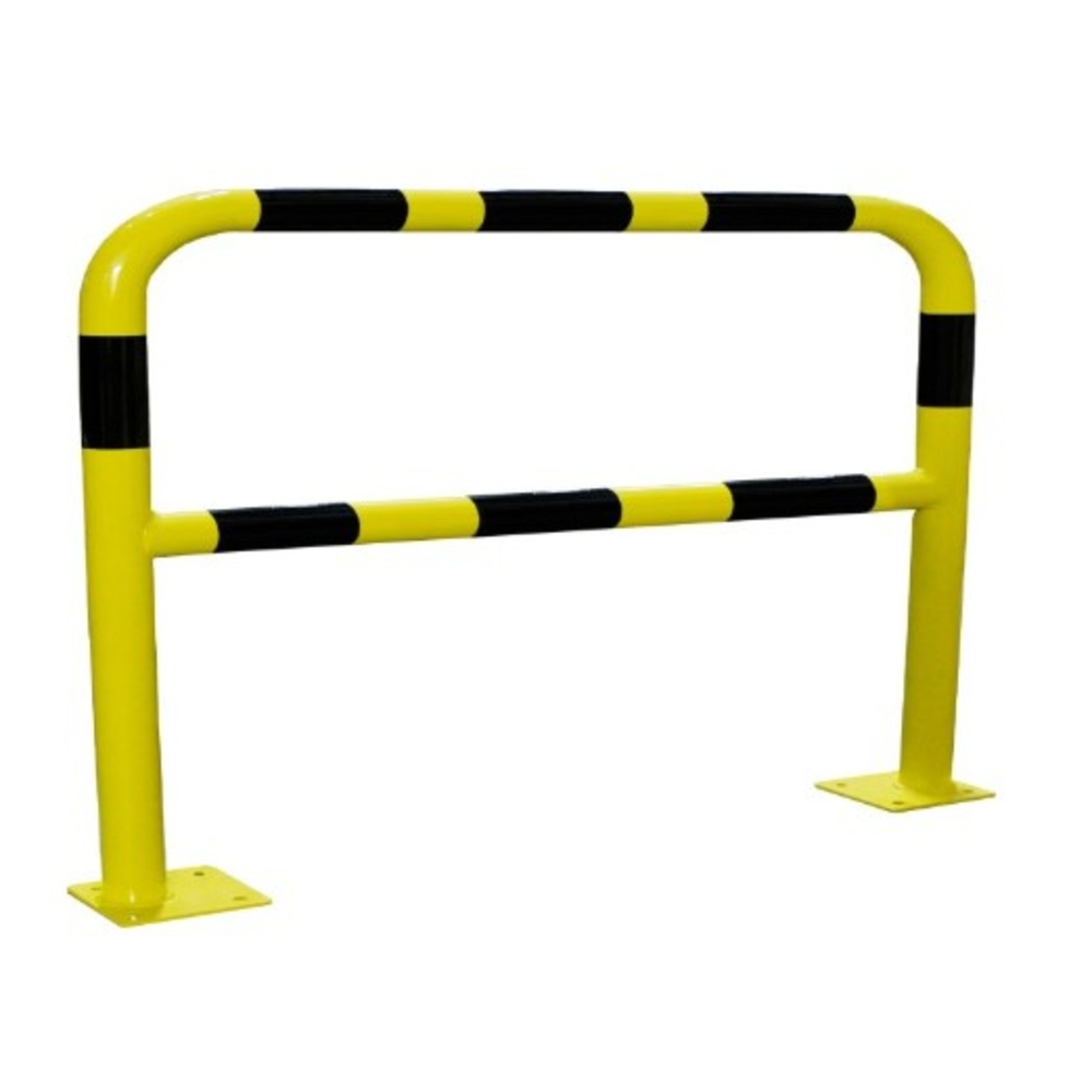 Barrière de sécurité avec platine tube Ø40mm noir/jaune L 2000 x H1000 VISO - BAR420NJ