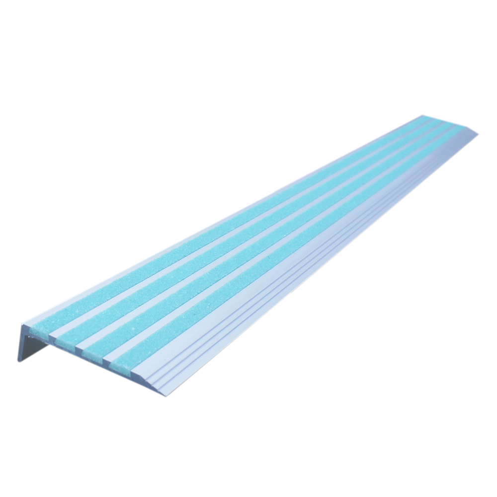 Nez marche antidérapant aluminium recouvert de sable quartz fluo VISO - NDM900FLUO